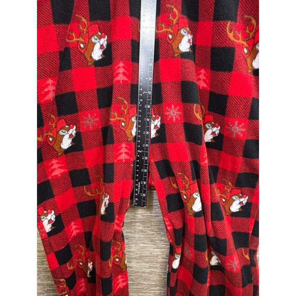 Buc-ees Red and Black Hooded Beaver Union Suit Womens Size L/XL - Picture 6 of 9